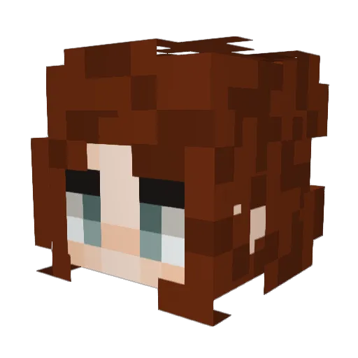 LaLumiee Minecraft avatar head, 3D render