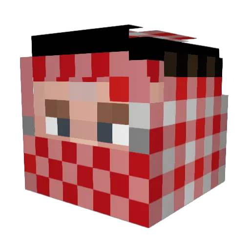 LaMcIn Minecraft avatar head, 3D render