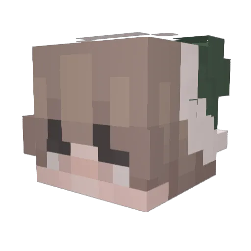 LaMcQueen Minecraft avatar head, 3D render
