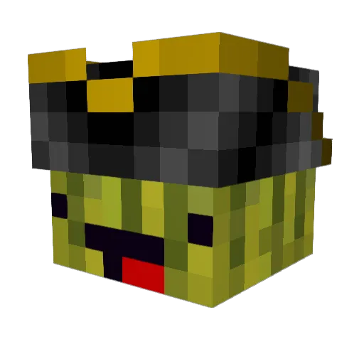 LaMelonMan Minecraft avatar head, 3D render