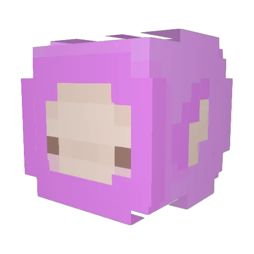 LaNapolitana Minecraft avatar head, 3D render