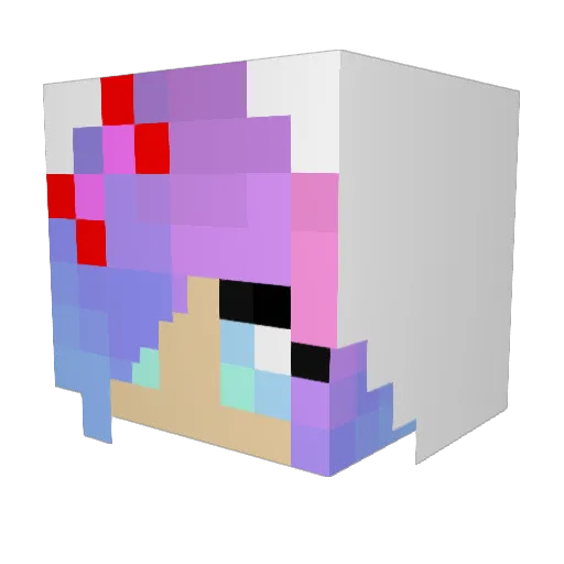 LaNoOB1000 Minecraft avatar head, 3D render