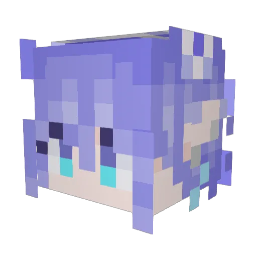 LaNoona Minecraft avatar head, 3D render