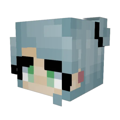 LaOttera Minecraft avatar head, 3D render