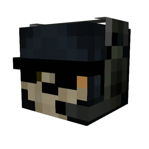 LaPanadera Minecraft avatar head, 3D render