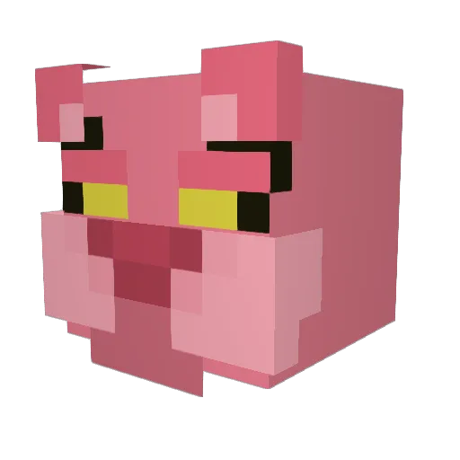 LaPanteraRosa_ Minecraft avatar head, 3D render