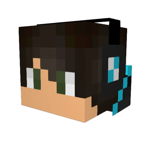 LaPatateMolle Minecraft avatar head, 3D render