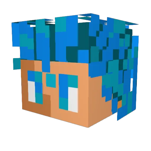 LaPeaceMa Minecraft avatar head, 3D render