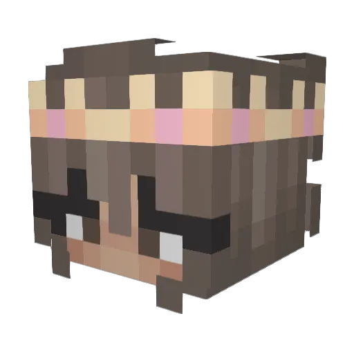 LaPersephone Minecraft avatar head, 3D render