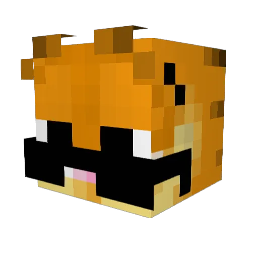 LaPetitVache_ Minecraft avatar head, 3D render