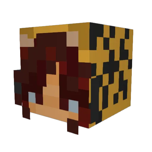 LaPetiteFicus Minecraft avatar head, 3D render