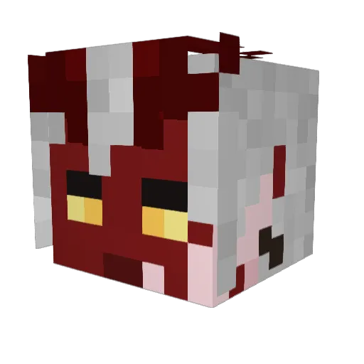 LaPina Minecraft avatar head, 3D render