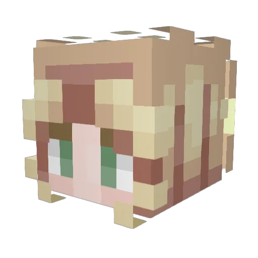 LaPrincessa118 Minecraft avatar head, 3D render