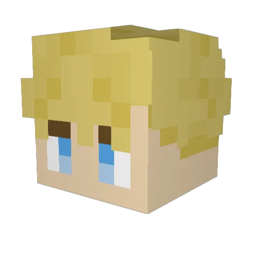 LaPulguitaMessi Minecraft avatar head, 3D render