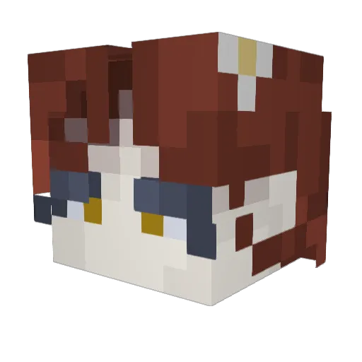 LaRafaleDu76 Minecraft avatar head, 3D render