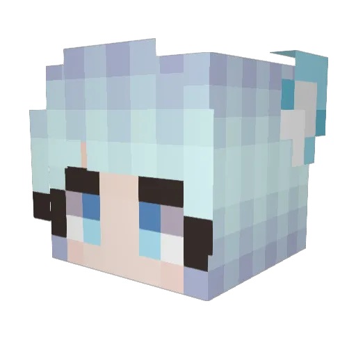LaReiko_ Minecraft avatar head, 3D render