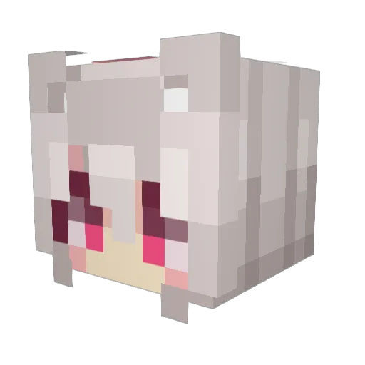 LaReine Minecraft avatar head, 3D render