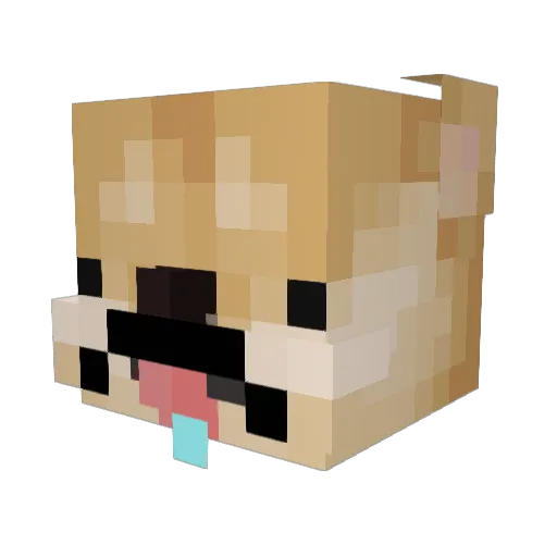 LaRiata Minecraft avatar head, 3D render