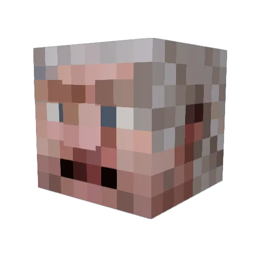 LaSamada Minecraft avatar head, 3D render