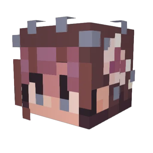 LaSiiUwU Minecraft avatar head, 3D render