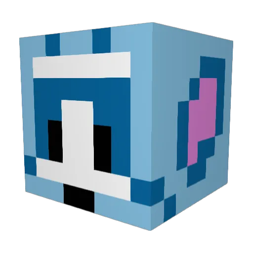 LaSourisVerte Minecraft avatar head, 3D render