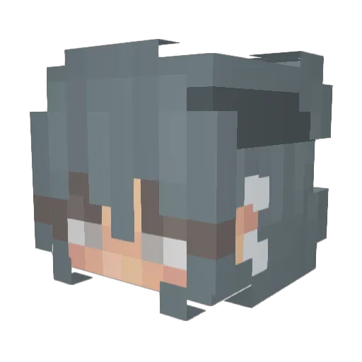 LaSsoMaek Minecraft avatar head, 3D render