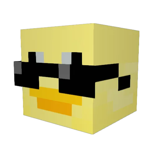 LaT1ao Minecraft avatar head, 3D render