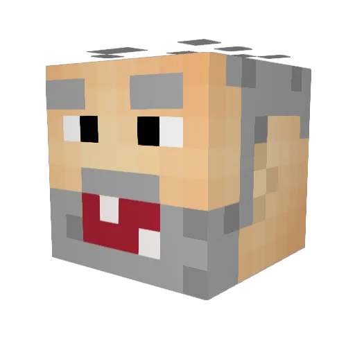 LaTreLou Minecraft avatar head, 3D render