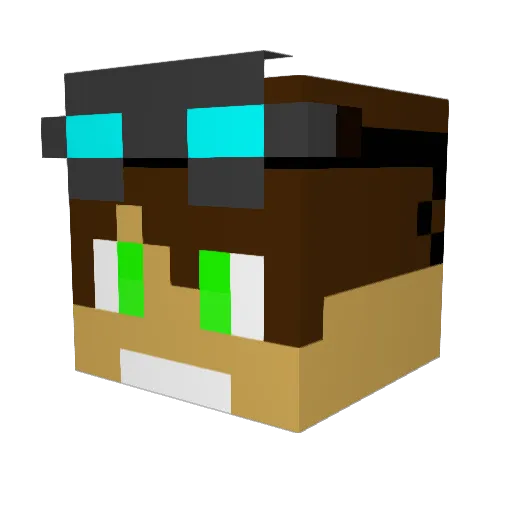 LaTulipe69 Minecraft avatar head, 3D render