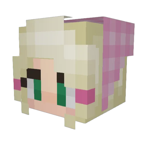 LaVaquera Minecraft avatar head, 3D render