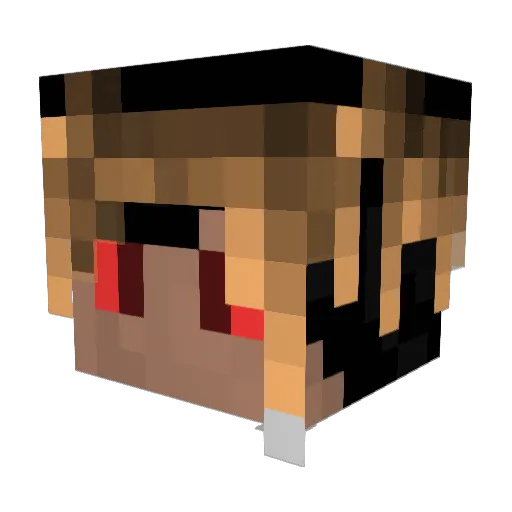 LaVivance Minecraft avatar head, 3D render