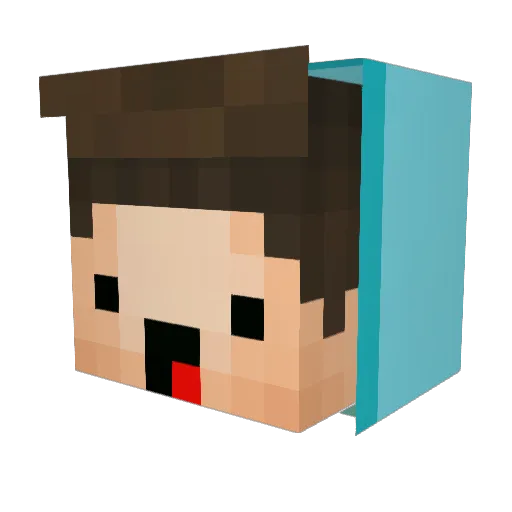 LaVs_Melow Minecraft avatar head, 3D render