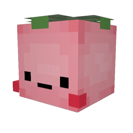 LaWhiteFox Minecraft avatar head, 3D render