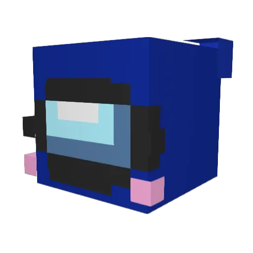 LaWu09 Minecraft avatar head, 3D render
