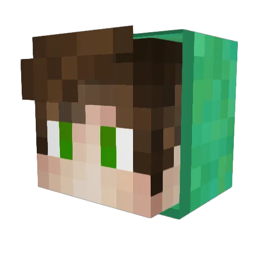 LaWwW Minecraft avatar head, 3D render
