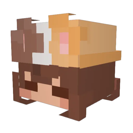 LaYumiko Minecraft avatar head, 3D render