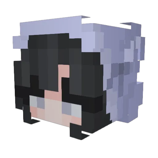 LaYvender Minecraft avatar head, 3D render