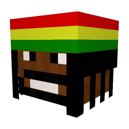 LaZoneJr Minecraft avatar head, 3D render