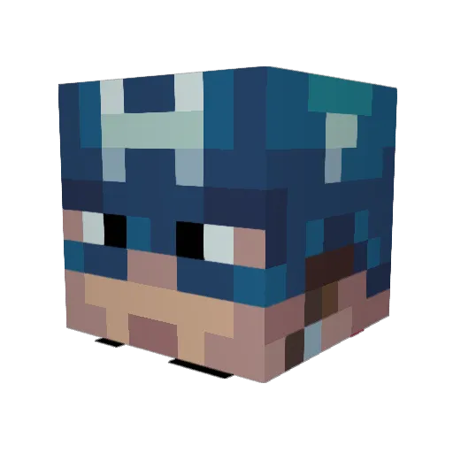 La_Curru Minecraft avatar head, 3D render