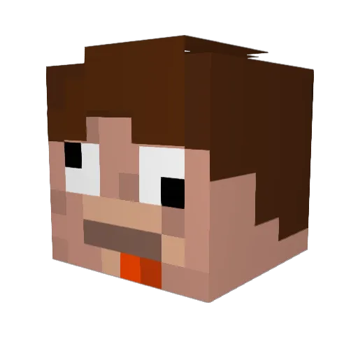La_Flame Minecraft avatar head, 3D render
