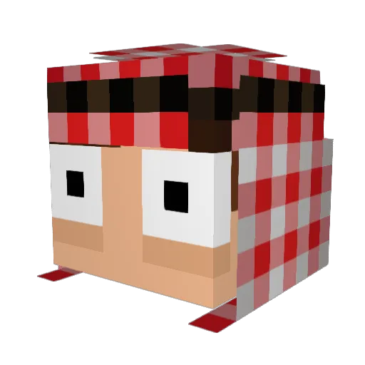 La_Jib Minecraft avatar head, 3D render