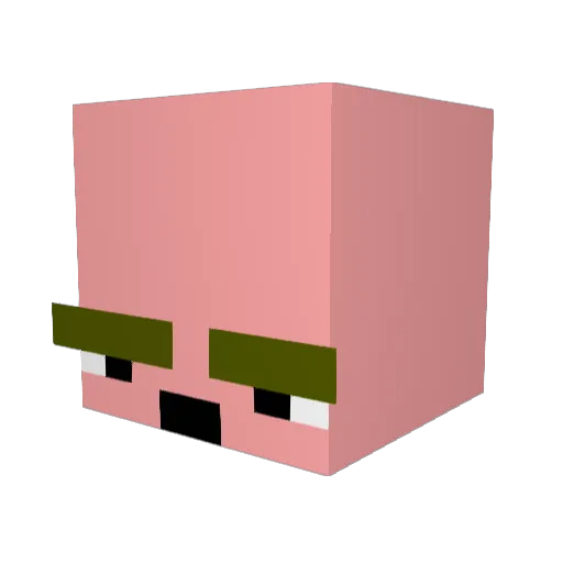 La_Nouille Minecraft avatar head, 3D render