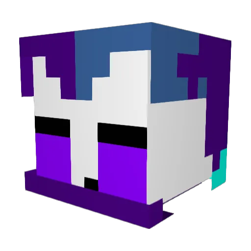 La_Puppet Minecraft avatar head, 3D render