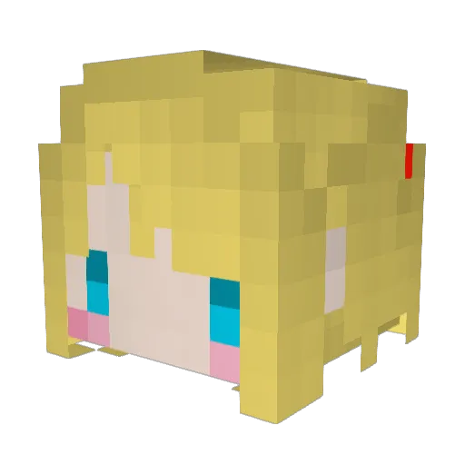 La_traviata Minecraft avatar head, 3D render