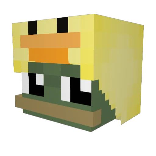 Laaaci Minecraft avatar head, 3D render