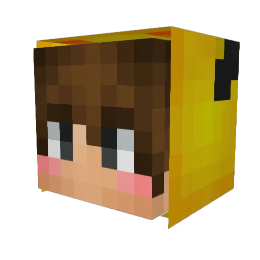 Laaai Minecraft avatar head, 3D render
