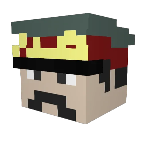 Laarten Minecraft avatar head, 3D render