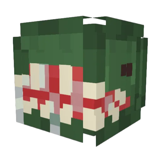 Laated_ Minecraft avatar head, 3D render