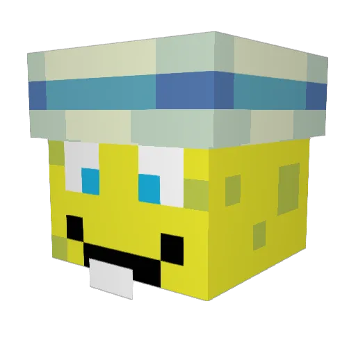 LaazyLeo Minecraft avatar head, 3D render
