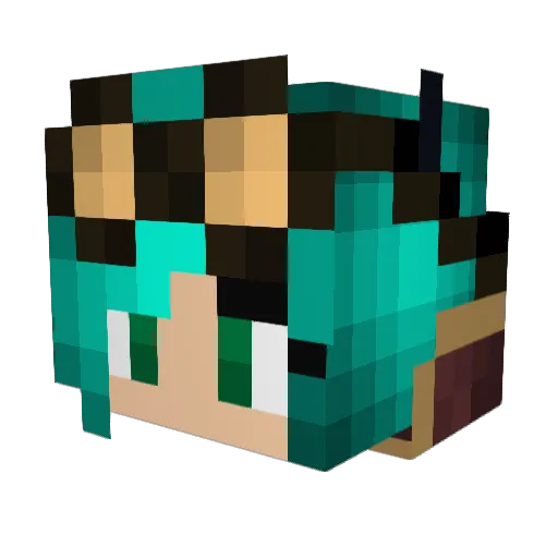 LabDog49 Minecraft avatar head, 3D render